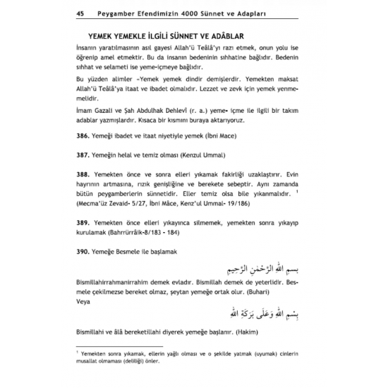Peygamber Efendimizin 4000 Sünnet ve Adapları Peygamber Efendimizin 4000 Sünnet ve Adapları